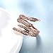 Naivo 18K Rose Gold Plated Cocktail Flame Ring