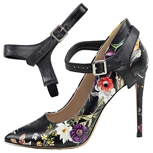 Detachable Shoe Straps ShooStraps - to Hold Loose high Heeled Shoes Black