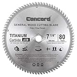 Concord Blades WCB0725T080HP 7-1/4" 80 Teeth TCT General Purpose Hard & Soft Wood Saw Blade