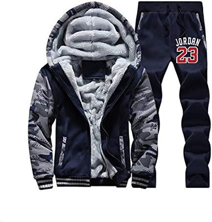 Jordan Hoodie Jordan 23 Hoodies Tracksuit Men Jacket+Pant Warm Fur Inside Hoody