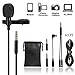 Lavalier Lapel Microphone Kit, UBeesize Professional Clip On Omnidirectional Condenser Lav Mic with 79 Inch Extension Cable for iPhone/Android/iPad/PC/GoPro/DSLR/Camcorder/Camera/Recorder