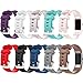 ZSZCXD for Fitbit Charge 2 Bands, New Bracelet Strap Replacement Band Wristband with Secure Silicone Fasteners Metal Clasps for Fitbit Charge 2 (No Tracker) (10 PCS, 5.5-8.1 Inches Wrist)