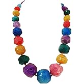 VN Jewelry Women's Handmade Natural Gemstone Beaded Necklace, Chunky Statement Beaded Necklace for Women Girls - Gift Boxed Ideal Gift for Her