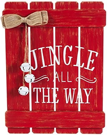 Amazon Com Cypress Home Jingle All The Way Wooden Wall Decor With