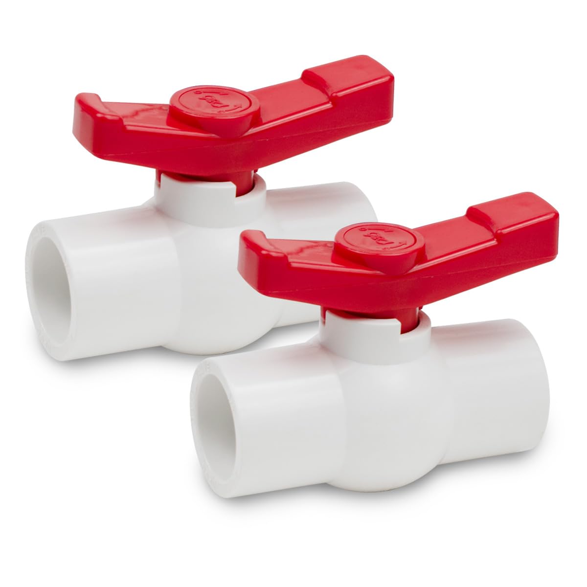 Bwintech 2 Pcs 25MM PVC Ball Valve,Faucet Water Stop Ball Valve, 90 Degree Operation Handle Valve Pipe Fittings