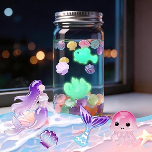 Mermaid Magic Water Elf, DIY 3D Magic Water Gel Toy, 20 Magic Gel and 16 Shapes, Magic Water Elf for Children 4 5 6+, Birthday, Christmas, Easter, Gift for Boys Girls