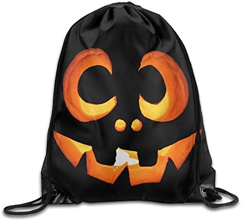 ZHUN Halloween Pumpkins Logo Drawstring Backpack Easy To Carry Backpack