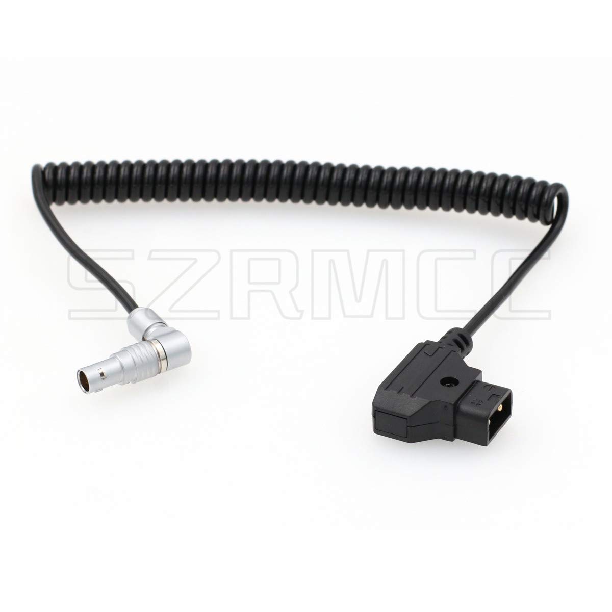 SZRMCC JTZ Zacuto Kameleon X01K DP30 EVF Coiled Power Cable Right Angle 0B 4 Pin to D-tap 2 Pin Male