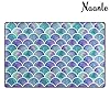 Naanle Watercolor Rainbow Mermaid Scale Non Slip Area Rug for Living Dinning Room Bedroom Kitchen, 4' x 5'(48 x 63 inches), Colorful Nursery Rug Floor Carpet Yoga Mat