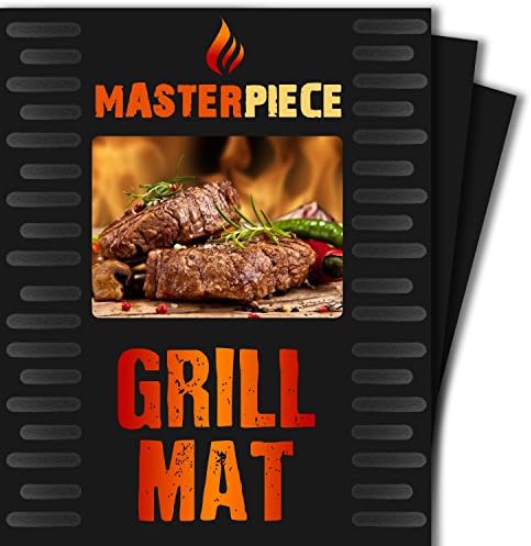 BBQ Grill Mat - Set of 2 PFOA Free Heavy Duty Nonstick BBQ Grilling Sheets - 16 x 13 Inch - Best Grilling and Cooking Accessories