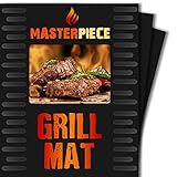 BBQ Grill Mat - Set of 2 PFOA Free Heavy Duty Nonstick BBQ Grilling Sheets - 16 x 13 Inch - Best Grilling and Cooking Accessories