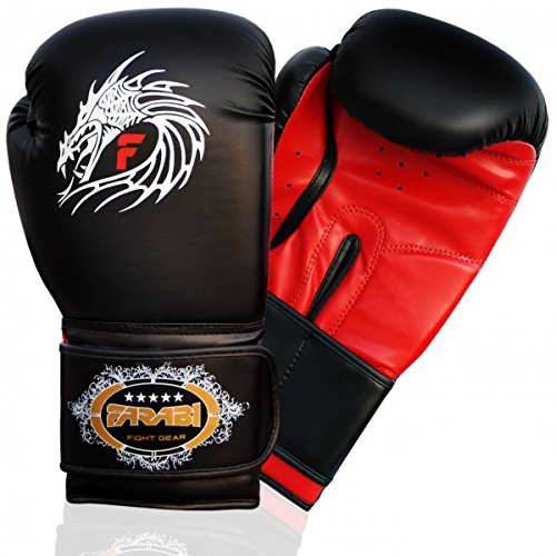 Farabi-Sports-Guantes-de-boxeo-piel-diseo-de-dragn