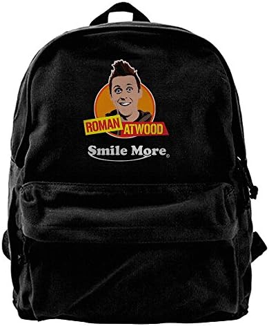 LostMe Roman Atwood Smile More Canvas Backpacks / Bags For School Travel Rucksack
