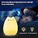 Excelvan Cute Cat Table Lamp Kitty Silicon Night Light LED with Sensitive Tap Control 7 Changing LED Romantic and Warm White Modes Kids Gift for Bedroom Bar Club Lounge