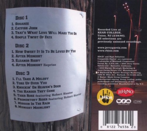 After Midnight Kean College 2 Garcia Jerry Amazon De Musik Kean college, 2/28/80 is a must have for anyone who loves jerry garcia! after midnight kean college 2