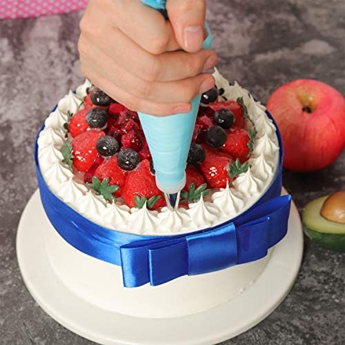 BELSVOR Douille Patisserie 34 Pièces, Douille à Pâtisserie en Acier Inoxydable, Douille Patisserie pour Decoration(24 Douilles, 2 Poches, 2 Coupleur, 2 Clous, 2 Brosse, 1 Ciseaux, 1 Boîte Rangement)