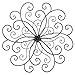 Adeco Black Flower Urban Design Metal Wall Decor for Nature Home Art Decoration & Kitchen Gifts