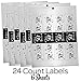 Black and Silver 50th Birthday Party Water Bottle Labels | Shiny Foil | 24 Count