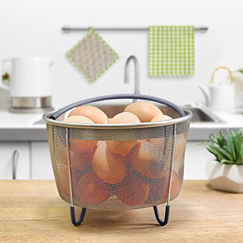 image for GROWNEER 6qt Stainless Steel Steamer Basket Fits InstaPot Pressure Coo