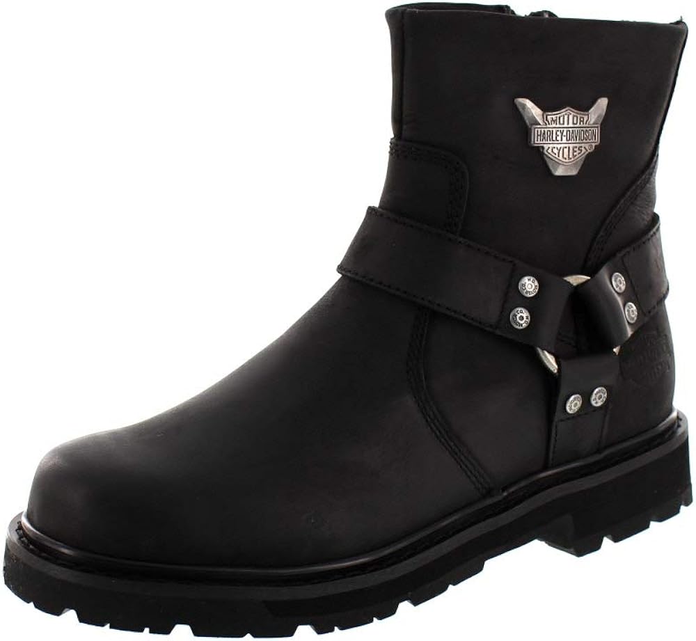 HarleyDavidson Mens Rambert Leather Black Boots 12 US