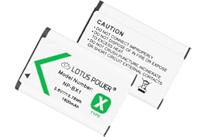 2 Pack NP-BX1 Battery Replacement Batteries Compatible with Sony RX100 Series / RX1 RX1R / ZV-1f ZV-1 ii/FDR-X3000R / HDR- AS