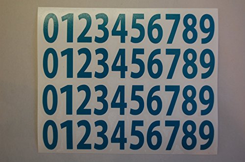 0-9 Numbers Vinyl Sticker Decals Set Of 40 Pick Color & Size 1/2" To 12" (V446) (3", Black)