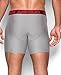 Under Armour Men's Original Series 6” Boxerjock, True Gray Heather/Red, Large