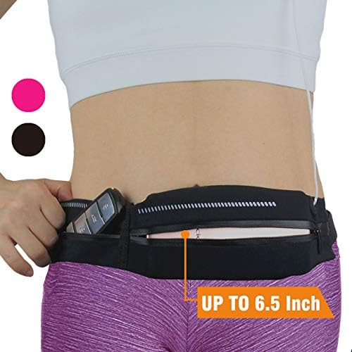 Sweatproof Slim iPhone Running Pouch Belt,Ultra Light No-Bounce Waist Pack for Running,Workouts,Cycling and More,Fits iPhone XS,XS Max,iPhone XR,iPhone X 8 7Plus Galaxy S9 S8 Edge Note 8 9