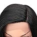 Eliza Short Bob Wigs L Part Lace Front Wigs with Baby Hair Heat Resistant Synthetic Wigs For Black Women Half Hand Tied 130% Density Ombre Blonde Wigs with Dark Roots (Natural black)