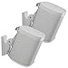 Sanus Adjustable Sonos Wall Mount for Sonos One, Play:1, Play:3 - Tool Free Tilt & Swivel Adjustments for Best Audio - Pair (White)