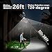A-ZONE Solar Motion Sensor Light Outdoor - 800Lumens 8 LED Spotlight 5-Watt Solar Lights Outdoor IP66 Waterproof, Wireless Solar Flood Light for Porch Garden Patio Driveway Pathway,Aluminum(Black)