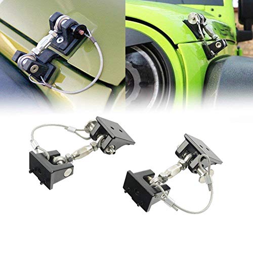 MAIKER Jeep Unlimited JK Hood Latch Locking Hood Catch Kit for JK