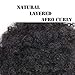 AISI QUEENS Afro Puff Clip On Synthetic Ponytail Extension for Black Women, Natural Black Short Kinky Bun for Natural Hair(1B#)