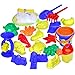 Kidzlane Beach Toys, Sand Toys Set for Kids, Beach Sand Toys in a Mesh Bag, 20 Piece