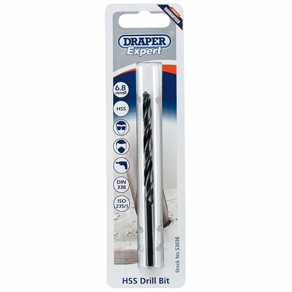 Draper 53036 Expert HSS Twist Drill Bit for 8 x 1.25 Taps, 6.8mm Ø,Blue