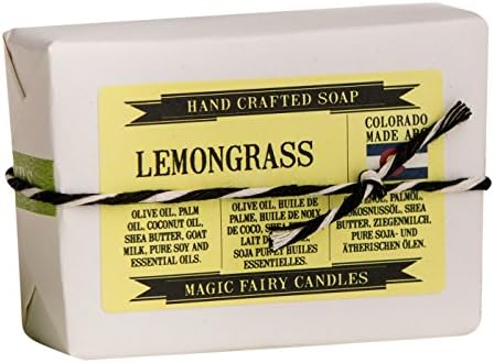 Magic Fairy Candles Lemongrass Goat Milk Soap all Natural Hand Crafted 2 - 4oz Bars