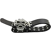 NORICAP Men And Women Metal Skull Head Leather Buckle Belt Waist Band Jeans Decorative Punk Belt Waist Chain Belt