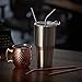JOYECO 8 Pcs Reusable Metal Straws Stainless Steel Drinking with Case, 10.5 inches Extra Long for 20oz 30oz Tumblers, Rose Gold