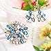 Zhenhui 3 Pieces Bling Crystal Necklace and Earrings Jewelry Set for Women 6 Colors Available