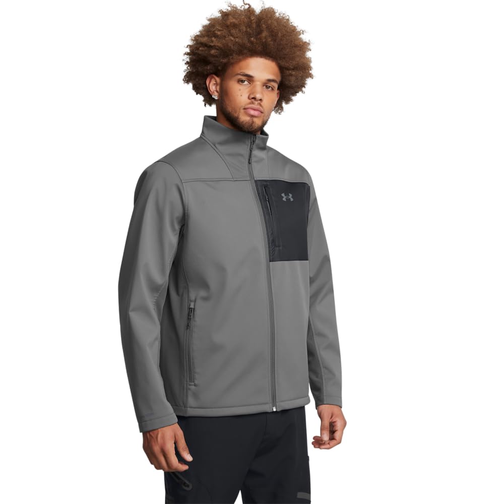 Photo 1 of Under Armour Men's ColdGear Infrared Shield 2.0 Soft Shell, (025) Castlerock/Black/Castlerock, Small