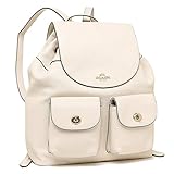 Coach Pebble Leather Backpack Bag Handbag Purse - Chalk
