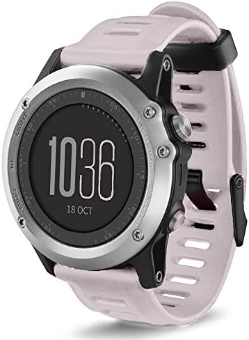 Jshuang for Garmin Accessiory, Soft Silicone Strap Replacement Watch Band with Tools for Garmin Fenix 3 HR, 1pc Wristband+ 2pc Screwdriver,215mm (Purple)