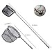 Fishing Landing Net Folding Stainless Steel Fish Carp Landing Net with Extending Non-slip Pole Handle, Fish Shrimp Bird Butterfly Catching Gear