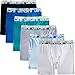JINSHI 6-Pack Mens Breathable Performance Long Leg Boxer Briefs Bamboo Trunks Assorted Colors Size L