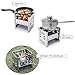 Yoler Wood Burning Backpacking Stoves – Stainless Steel Folding Outdoor Camping Hiking BBQ Cooker Stove Over Open fire – Lightweight, Portable, Sturdythumb 4