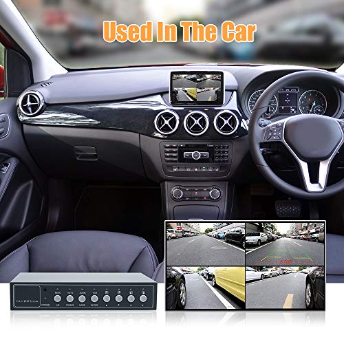 WiseupTM 8Ch Color Video Quad Splitter CCTV Security Mulitplexer Processor with Audio PIP