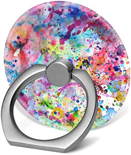 Cell Phone Ring Holder Universal Phone Finger Ring Stand Car Mount 360 degree Rotation Works for Iphone 5 6 7 8 X Plus Samsung Galaxy S8 S9 NOTE9 Ipad blue pink watercolor paint splatters pattern