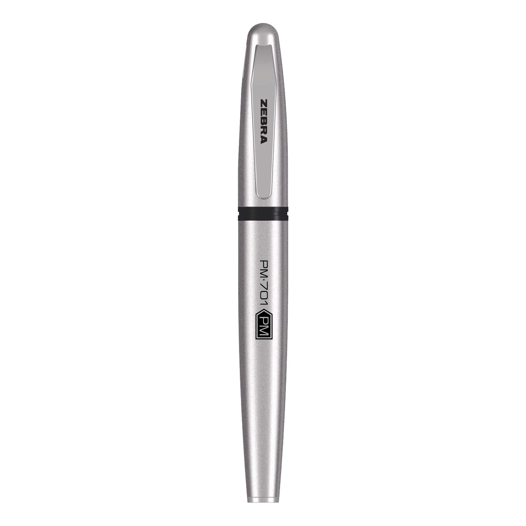 Zebra Pen PM-701 Permanent Marker, Stainless Steel Barrel, Fine Bullet Tip, Black Ink, Refillable, 1-Pack