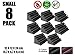 Arrowzoom New 8 Pack of 4.7 in X 4.7 in X 9.4 in Black Soundproofing Insulation Bass Trap Acoustic Wall Foam Padding Studio Foam Tiles AZ1133 (BLACK)