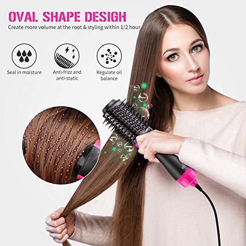 Bestidy Hair Dryer Brush, One Step Hair Dryer & Volumizer 3-in-1 Dry & Straighten & Curl,Hair Dryer and Volumizer, Smooth Frizz with Ionic Technology for All Hair Types - Thumbnail 4
